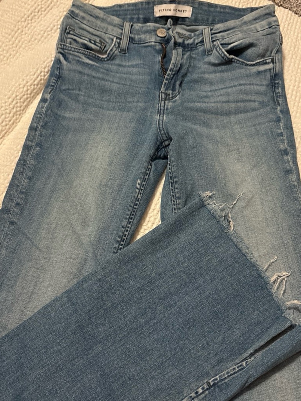 Flying Monkey Women's Mid-Light Blue Skinny Jeans